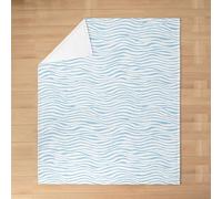 richhome Wave Stripes Fleece Throw Blanket Light Blue Geometric Flannel Blanket Plush Fuzzy Abstract Zebra Stripe for Bed Couch Chair Living Room Modern Art Single 50"x60" Luxury Bedroom Decor