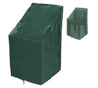 RICHIE Garden Stacking Chair Cover, Outdoor Garden Chair Covers Waterproof Reclining Chair Cover, Patio Chair Covers 68x96x110/150cm, Anti-UV All Weather Chair Cover Green Polyethylene Furniture Cover