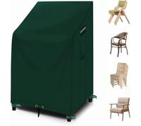 RICHIE Garden Stacking Chair Cover - Waterproof Reclining, Patio Chairs 68x96x110/150cm, Anti-UV 600D All-Weather, Outdoor Furniture Cover Green