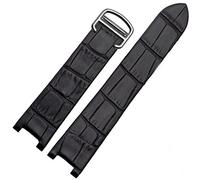 Richie strap]20 mm for Pasha De Cartier Leather Watch Band Strap Bracelet Belt (Black)