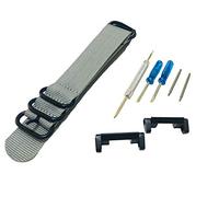 Richie strap] 22mm 5 Ring Nylon Watch Band Strap GSteel Metal Adapters Kit for Casio GShock G-Steel Models GST100 GSTB100 GST300 GST400 GST410 GSTW120L GSTW310 (Gray)