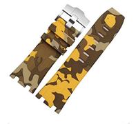Richie strap]28mm Rubber Watch Strap Band OEM Style for AP100 Audemars Piguet Royal Oak Offshore Multi Camo Color (Camo Yellow)