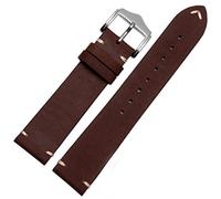 Richie strap]Classic Vintage Leather Watch Band Strap Fits for Omega or Rolex 5513 1675 6542 1680 1803 Submariner GMT (22mm, Dark Brown)