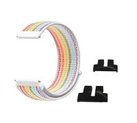 Richie strap] Loop Replacement 22mm Nylon Watch Strap Sports Woven Wristband Metal Adapters Kit for Casio PRW-6000 6100 3000 3100 (Multicolor)