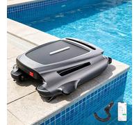 richigblosmum APP-Controlled Pool Skimmer Robot - Smart Path Planning & Auto Obstacle Avoidance, Solar + DC Dual Power, Works in All Pools, 4.1L Large Capacity Basket
