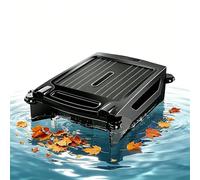 richigblosmum Automatic Robotic Pool Skimmer - Smart Path Planning & No-Stick Obstacle Avoidance, Solar Pool Cleaner Robot with APP Control, 4.1L Debris Basket for All Pool Types Black