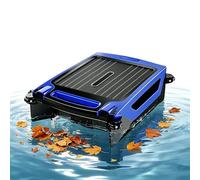 richigblosmum Automatic Robotic Pool Skimmer - Smart Path Planning & No-Stick Obstacle Avoidance, Solar Pool Cleaner Robot with APP Control, 4.1L Debris Basket for All Pool Types Blue