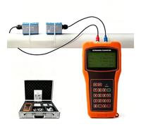 richigblosmum Clamp-On Ultrasonic Flow Meter for Field Testing, Portable Liquid Flowmeter with No Pressure Loss, Wide Pipe Compatibility for Water Systems, Diesel and Gasoline Lines