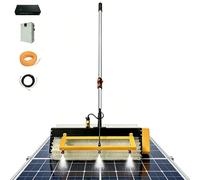 richigblosmum Electric Cleaning Brush for Solar Panels - 150W Brushless Motor, 380RPM Rotating Brush Head, 24” Wide Coverage, Heavy-Duty Solar Panel Cleaner with 5.6-12M Extendable Pole Corded-5.6M