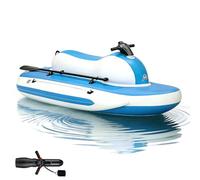 richigblosmum Inflatable Jet Ski with Underwater Scooter - Powered Inflatable Boat, 500W Brushless Motor, 40m Depth Rating, Wrist Remote Control, Portable Diving Kayak for Snorkeling & Ocean Powered