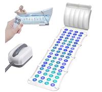 richigblosmum New Bubble Bath Mat with Colorful Lights, 93 Powerful Jets, 6-Level Remote, USB Port, Portable Spa Mat for Bathtub Relaxation