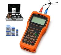 richigblosmum Portable Ultrasonic Flow Meter with S/M/L Transducers, DN15-DN6000 Handheld Clamp-On Liquid Flowmeter, 2000 Records LCD Display for Clean Water, Diesel, Gasoline & Utility Pipe Testing