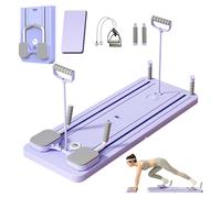 RichLuck Pilates Reformer Machine, Multi-Purpose Pilates Reformer Set, Foldable Ab Roller Core Trainer Exercise Board, Abdominal Board for Home Workouts (Purple)