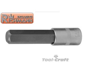 RICHMANN 1/2", 100mm long hex socket bits 14-24mm S2 steel