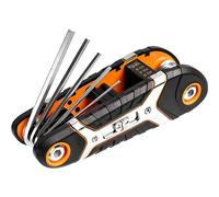 RICHMANN Folding HEX Key Set 8 pieces ( 1,5-8mm ) Hexagonal Wrench Set made of Cr-V steel ( H1,5 H2 H2,5 H3 H4 H5 H6 H8 ) - Pocket Size, Portable & Foldable Allen keys for Furniture Assembly, Bicycle