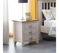 Richmond Bedside Cabinet - 3 Drawer - Grey