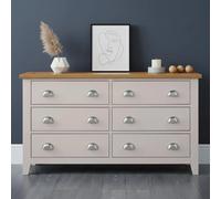 Richmond Chest - 6 Drawer - Wide - Grey