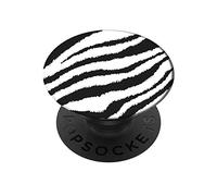 RICHMOND & FINCH PopSocket PopGrip, Universal Expanding Mobile Phone Stand and Grip for Phones and Tablets, Includes Swappable Top, Zebra
