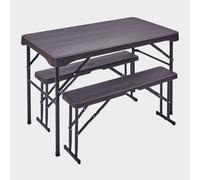 Richmond Folding Picnic Bench Set, Brown One Size