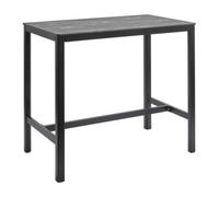 Richmond Marble Poseur Table Black With Paris Table Base - 119 X 69Cm