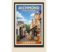 Richmond upon Thames Notebook: 109 wide ruled pages