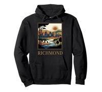 Richmond Virginia City Skyline River Sunset Pullover Hoodie