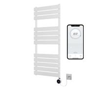Richmond White WiFi Electric Heated Towel Rail 500mm W x 1200mm H | Smart WiFi Controlled, Flat Design, 7 Day Programming, App Compatibility, Wall Mounted
