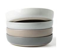 Richmount Milkyway Stoneware Pasta Bowls Set of 4, Salad/Cereal/Soup Bowl 21cm 976ml, Classic Bowl for All Pasta Dishes, Microwave and Dishwasher Safe, Serving Bowls Set of 4, Multi-Color