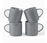 Richmount Nebula Coffee Mugs Set of 4, 12oz/340ml Stoneware Tea Cups with Large Handle for Latte/Cappuccino/Milk/Cocoa/Tea, Microwave & Dishwasher Safe, Dark Grey