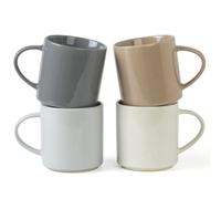 Richmount Nebula Coffee Mugs Set of 4, 12oz/340ml Stoneware Tea Cups with Large Handle for Latte/Cappuccino/Milk/Cocoa/Tea, Microwave & Dishwasher Safe, Multi-Color