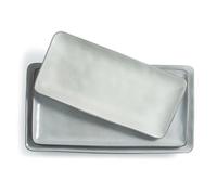 Richmount Ocean Serving Platter, Rectangular 15.59/14.3/12.9 inch Serving Dishes for Entertaining, Serving Bowls, Microwave Safe, Stoneware Serving Trays for Party, Turkey, Cheese, Grey