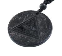 RICHRAIN Shungite Pendant Protection Necklace Crystals Jewelry