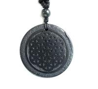 RICHRAIN Shungite Pendant Protection Necklace Crystals Jewelry