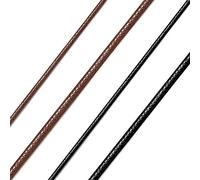 Richsteel 24 Inch Waxed Leather Cord Brown Necklace For Men Women Braided String With Clasps Necklaces