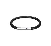 Richsteel Boyfriend Bracelet Black Wax Rope Mens Leather Bracelets 18cm Man Jewellery Gift