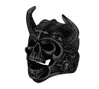 Richsteel Boyfriends Skull Ring Stainless Steel Large Black Punk Evil Demon Rings Jewellery