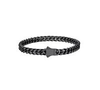 Richsteel Bracelet for Men Women Black Cuban Link Chain Bracelets Cool Heavy Stainless Steel Chains Mens Jewellery 5mm Width 21cm Length