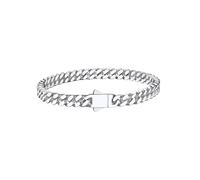Richsteel Chain Bracelets for Mens Womens Stainless Steel Cuban Link Bracelet Silver Curb Chains Hip Hop Jewellery 5mm Width 21cm Length