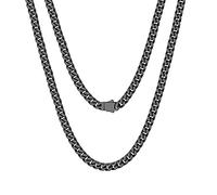 Richsteel Chain Necklace Men Black 22inch Solid Chains For Teen Boys Punk Jewellery
