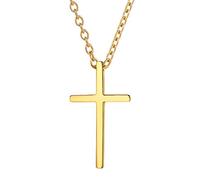 Richsteel Gold Cross Necklace For Women Mens Necklaces Stainless Steel Chain Men Crucifix Chunky Pendant