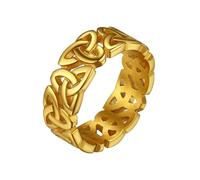Richsteel Gold Ring, Stainless Steel Thumb Rings for Men Women, Size V 1/2