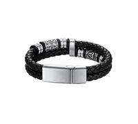 Richsteel Leather Bracelet Man Nordic Viking Gift Celtic Bracelets Mens Wristbands 21cm Hand Jewellery