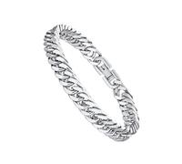 Richsteel Mens Chain Bracelets for Dad Son, Cuban Link Bracelet Silver/Gold/Black, 8/12/17mm Width, 19/21/23cm Length Hip Hop Jewellery for Men Women, Fathers Day & Birthday with Luxury Gift Box