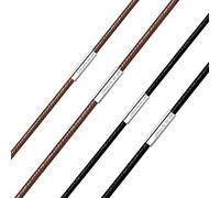 Richsteel Personalised Leather Necklace Cord With Clasp Men Black Braided Rope 18" Neckless