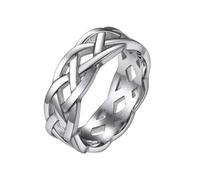 Richsteel Stainless Steel Ring Men Women Celtic Knot Band Silver Gold Black | Hyppoallergenic Irish Style Wedding Couple Promise Rings Size O-Z+3(With Gift Box)