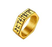 Richsteel Symbol Rings For Teenage Boys Viking Jewellery Mens Gold Stainless Steel Ring