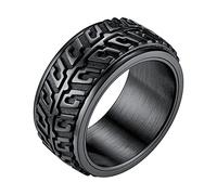 Richsteel Thumb Ring For Men Women Black Fidget Rings Jewellery, Size 9