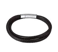 Richsteel Trendy Black Layers Leather Bracelet Men Personalised Braided Rope Bracelets For Boys