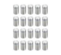 RICHSUM 20 Pcs Standoff Fixings, Sign Standoff Screws Wall Mount Advertisement Fixings Bolts, Stainless Steel Sign Standoff Screws for Billboards, Glass Posters and Other Signs Display(12x25mm)