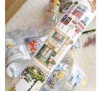 RICHTAPES Seahorse Forest Vol6 A38 Corner,Pre-Cut Kawaii Cat and Scenery Clear PET Washi Tape Stickers,Original Vintage Design,for Scrapbook Supplies,Scrapbook Tape Stickers,Junk Journal Supplies